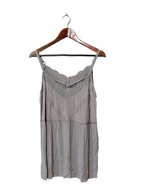 Torrid Gray Lace-Trim Sleeveless Rayon Top‎ Size 3